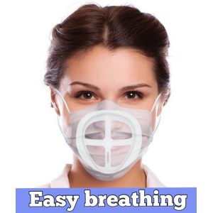 Easy Breathing- 5+1 stuk(s) -  bracket 3d - voor mondkapje - mondmasker beugel - airframes - mondmasker houder - wasbaar - mondkapje beugel - mondkapje houder - mondmasker beugel - innermask silicone - silicone maskerhouder -