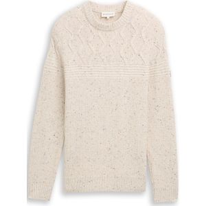 TOM TAILOR - Trui - Offwhite - Knitwear - Lange Mouw