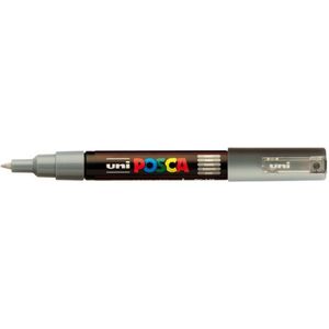 Krijtstift - Fineliner - Universele Marker - 37 Grijs - Uni Posca Marker - PC-1M - 0,7mm - 1 stuk
