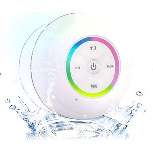 Douchespeaker - Douche Radio met Bluetooth - Waterdichte Speaker - Ingebouwde Microfoon - Met Zuignap - Wit - Oplaadbaar