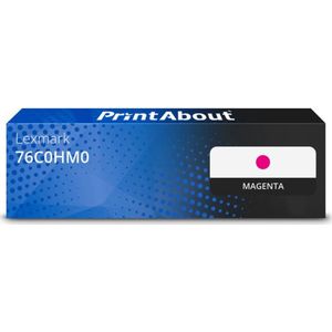 PrintAbout - Toner 76C0HM0 - Magenta - Hoge Capaciteit - Geschikt voor Lexmark