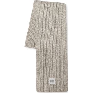 UGG W Chunky Rib Knit Scarf Dames Sjaal - Lichtgrijs - Maat One Size