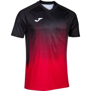 Joma Tiger IV Shirt Korte Mouw Heren - Zwart / Rood | Maat: M