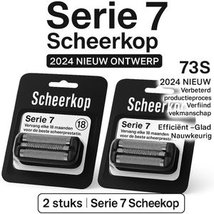 K&R Ventures® Universele Elektrische Scheerkop – Compatibel met Braun Series 7 (73S) – 2 Stuks Vervangkop – Precisie RVS Scheermes – Duurzaam & Waterbestendig