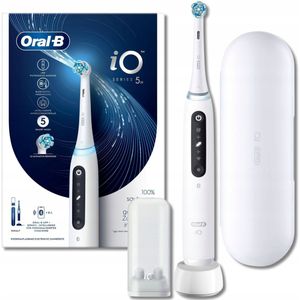 Oral-B iO Series 5 - Magnetische Tandenborstel - Quite White - AI technologie - 5 poetsmodi - Bluetooth app