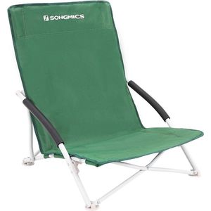 Rootz 2-pack groene strandstoelen - Klapstoelen - Draagbare loungestoelen - 600D Oxford-stof - Gepoedercoate stalen buizen - Lichtgewicht en duurzaam - Compact ontwerp - 56 cm x 53 cm x 74 cm