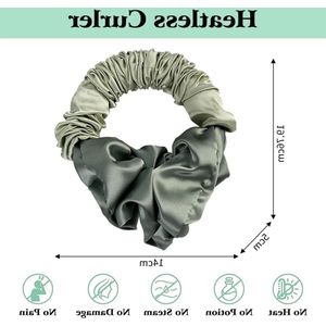 Heatless Curling Silk Scrunchies voor vrouwenHeatless Curling Silk Scrunchies voor meisjesHeatless Curling Silk HaarelastiekjesHeatless Curling Silk Scrunchies – Set van 3