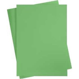 Gekleurd Karton, A2, 420x594 mm, 180 gr, gras groen, 10 vel/ 1 doos | Knutselpapier | Knutselkarton