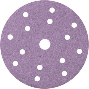 SMIRDEX Schuurpapier 150mm rond | P500 | 15 Gaten | Ceramic line | Velcro discs | Professionele kwaliteit | 100 stuks in doos | Autoschadeherstel