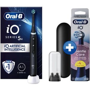 Vanavondinhuis - Oral-B iO 5N - Zwart - met 4 opzetborstels - startset.