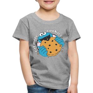 Sesamstraat Cookie Monster Eet meer koekjes Premium T Shirt Kinderen