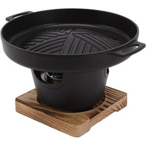 Mini BBQ Grill Stick Proof Rookloze Japanse Tafelblad Grill Indoor Kleine Barbecue Pot Koreaanse Familie Barbecue Kachel Draagbare Tafelblad Barbecue Grill voor Camping Picknick (HN BBQ18D)