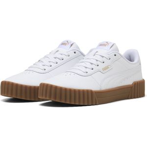 PUMA Carina 3.0 Dames Sneakers - PUMA White-PUMA Gold-Gum