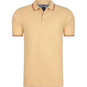 Mario Russo Polo shirt Edward - Polo Shirt Heren - Poloshirts heren - Katoen - XXL - Beige