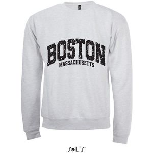 Sweatshirt 2-210 Boston-Massachusetts - Lgrijs, xS