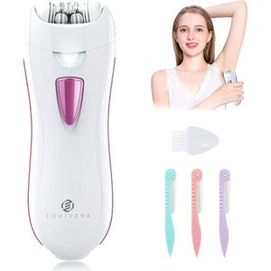 Equivera Epileerapparaat Dames - Epilator voor Vrouwen - Ladyshave - Ontharingsapparaat - Eenvoudig Ontharen
