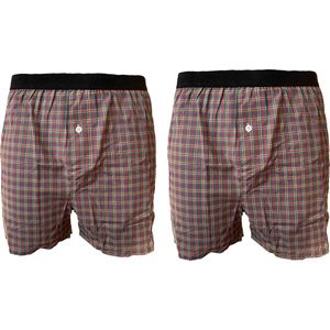 Embrator mannen Boxershorts 2-stuks geruit maat L