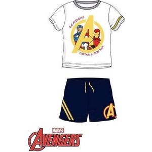 Marvel The Avengers 2-delige set / sportset - wit/donkerblauw - maat 98/104 (4 jaar)
