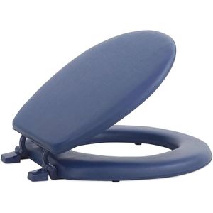 Comfortabele Standaard WC-Bril 43 cm in Navy Blauw met Verstelbare Scharnieren