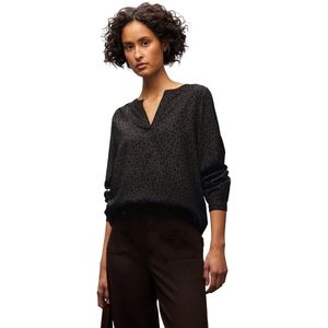 A346108 LTD QR Splitneck tunic blou