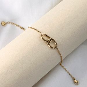 Dottilove Chained Circles Roestvrijstalen Armband - 14K Goud verguld - Dames Sieraden - Goud