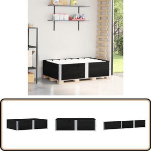 vidaXL Palletopzetranden - 2 stuks - Zwart Grenenhout Pallet Rand - Houten Pallet - Pallethulp - Opslagoplossing - Transporthulp