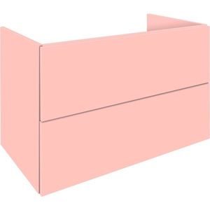 Sub 148 wastafelonderkast 130x45x59 cm met 4 greeploze laden, licht roze