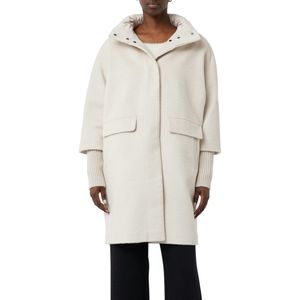 comma - Damesjas - Materiaalmix - Los Model - Opstaande Kraag - Blinde Ritssluiting