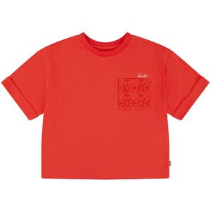 LEVI'S KT-Knit Top T-shirt voor meisjes, Hibiscus, 8 jaar