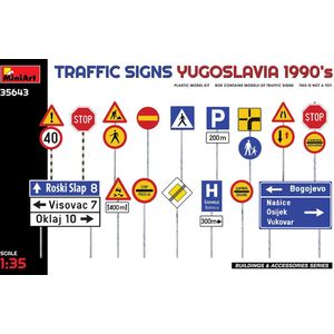 Miniart - 1/35 Traffic Signs. Yugoslavia 1990's (12/21) *min35643 - modelbouwsets, hobbybouwspeelgoed voor kinderen, modelverf en accessoires