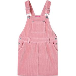vidaXL - Kindertuinjurk - Lichtroze - Ribfluweel