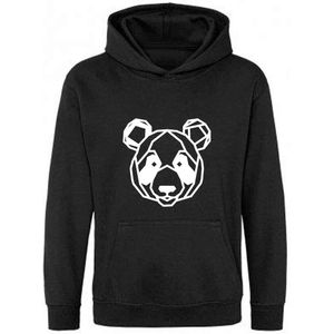 Be Friends Hoodie - Panda - Kinderen - Zwart - Maat 1-2 jaar