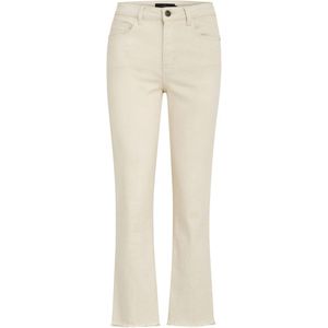 Peppercorn Fione Mid Waisted Cropped Jeans Seedpearl Cream