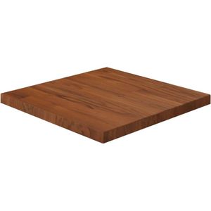 vidaXL - Tafelblad - vierkant - 40x40x2,5cm - behandeld - eiken - donkerbruin