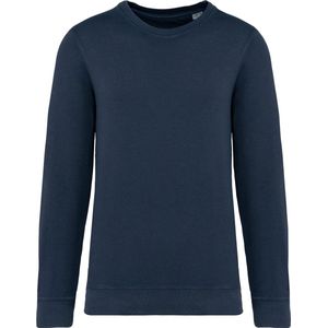 Biologische unisex sweater 'Terry' lange mouwen Washed Navy Blue - XS