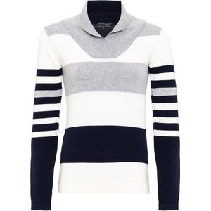 Felix Hardy Sjaalkraag Trui - Sweater %100 Katoen Dames Grau - S