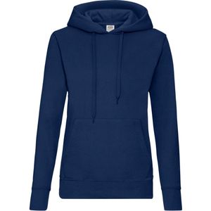 Fruit Of The Loom Vrouwen Dames Fit Sweatshirt Met Capuchon / Hoodie (Marine)