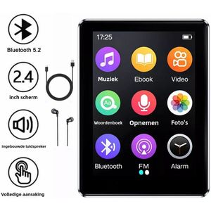 Bluetooth MP3 MP4-speler - Lossless muziek- en videospeler Volledig scherm - Studenten Engels-Chinees woordenboek E-book - MP3-speler met touchscreen en Bluetooth-adventskalender 2025