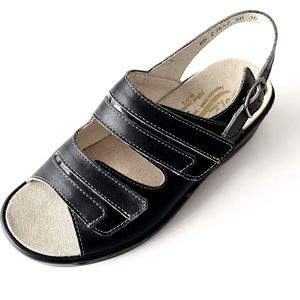 Softline Fidelio 2344280 Comfort Dames Sandalen met uitneembaar voetbed, Maat 36, Zwart