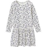 Meisjesjurk - Ecru - Jersey - Met Print - Lange Mouwen