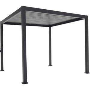 SORARA Mirador - Basic Moderne terrasoverkapping - Zwart Paviljoen - 3x3 m - Aluminium/Staal - Vrijstaande zonwering en tuin overkapping met kantelbare lamellen - Weerbestendig