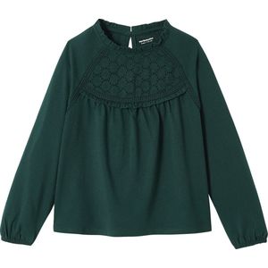 Vertbaudet - Blouse-T-shirt - Meisjes - Engels Borduurwerk - Lange Mouwen