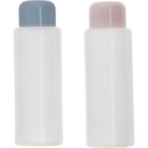 BATH & FUN - Reisset 2 Lotion Flesjes - Blauw en Roze