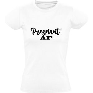 Pregnant AF Dames t-shirt | Zwanger | Zwangerschap | Bekend maken | Aankondiging | Baby |  Shirt
