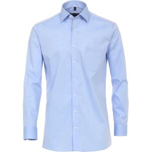 CASA MODA modern fit overhemd - mouwlengte 72 cm - lichtblauw - Strijkvriendelijk - Boordmaat: 46