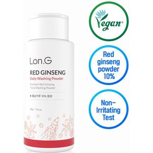 LON.G Red Ginseng Facial Washing Powder – 50g – Poeder Cleanser – pH 5.9 – Korean Skincare