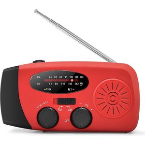 Radio Op Batterijen (Accu) Voor Rampen - Radio Opwindbaar - Noodradio - Noodradio Solar Opwindbaar