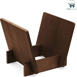 LifeStages - Lp Opbergsysteem - Lp Houder - Vinyl Houder -Platenrek - Standaard voor 40 Vinylplaten - Platenhouder - Vinyl Opberg Systeem - Donkerbruin