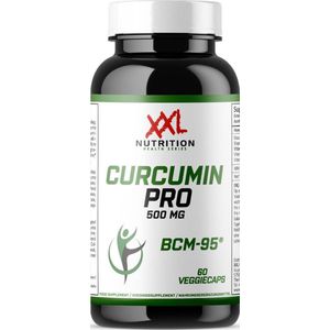 XXL Nutrition - Curcumin Pro - 500mg BCM-95 Kwaliteit Bio-Curcumin - 5mg Bioperine - Met Vitamine C & Vitamine D - Supplement - 60 Capsules