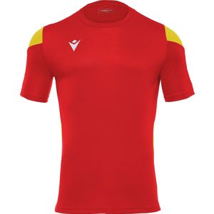 Macron - Polis Shirt - Korte Mouw - Rood/Wit - Kinderen